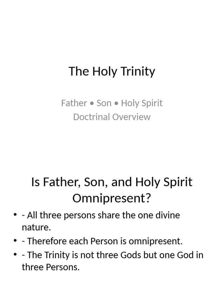 Holy Trinity Presentation | PDF
