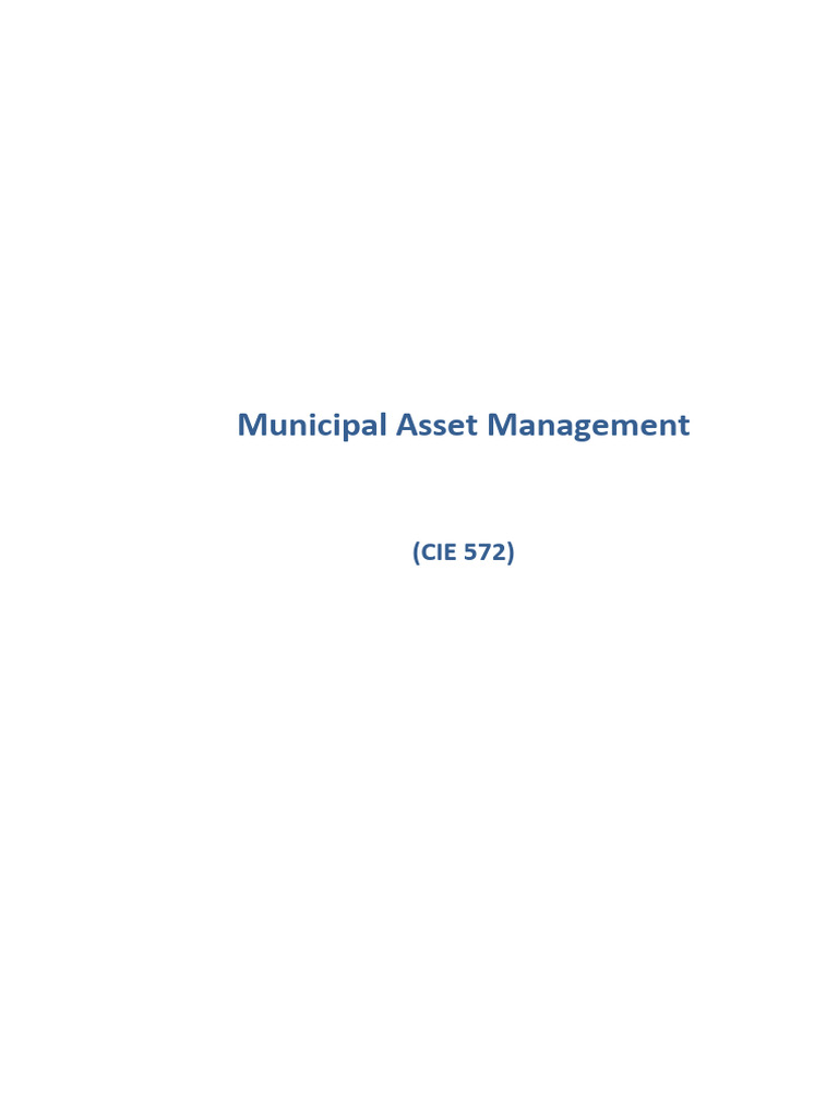 Municipal Asset Management SUMMARY | PDF | Asset Management ...