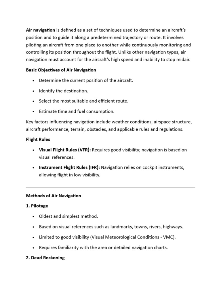 Comprehensive Guide to Air Navigation | PDF | Instrument Flight Rules ...