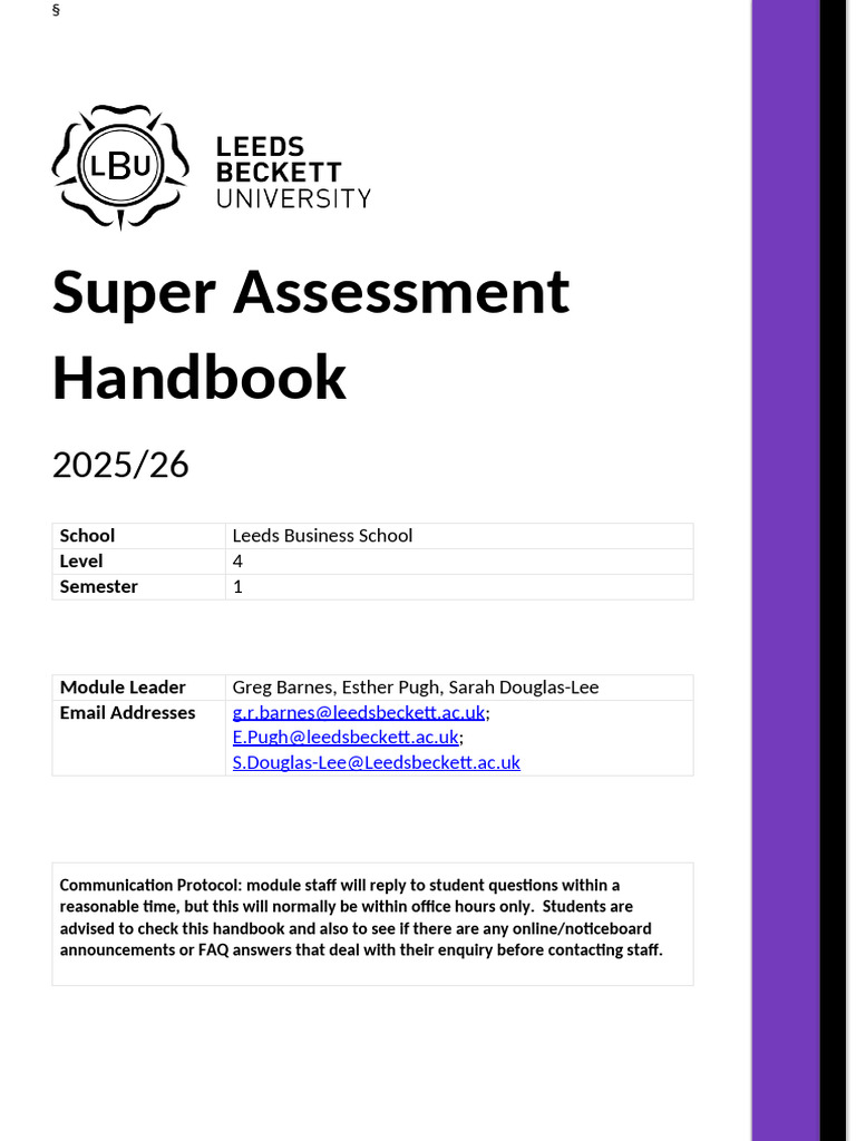 Super Assessment Handbook 2025/26 | PDF | Marketing | Creativity