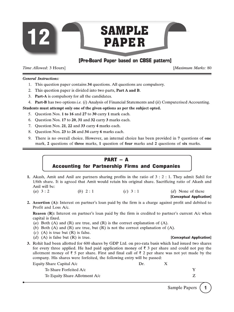 Sample Paper 2 | PDF