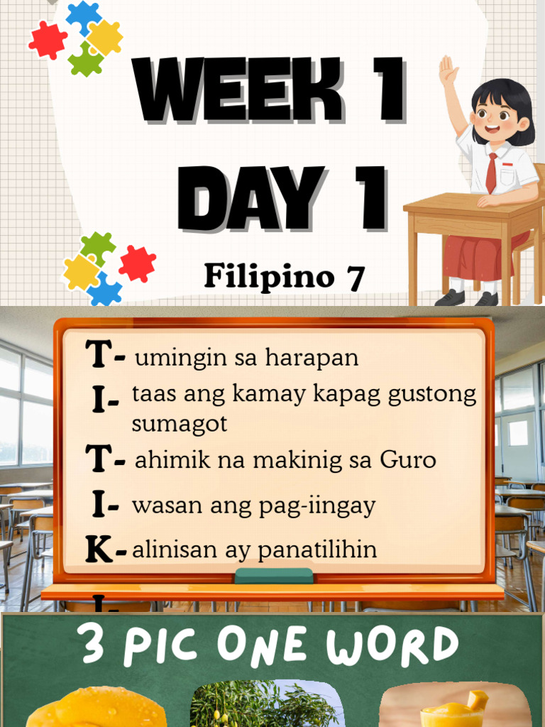 Filipino-WEEK 1 DAY 1 - Compressed | PDF