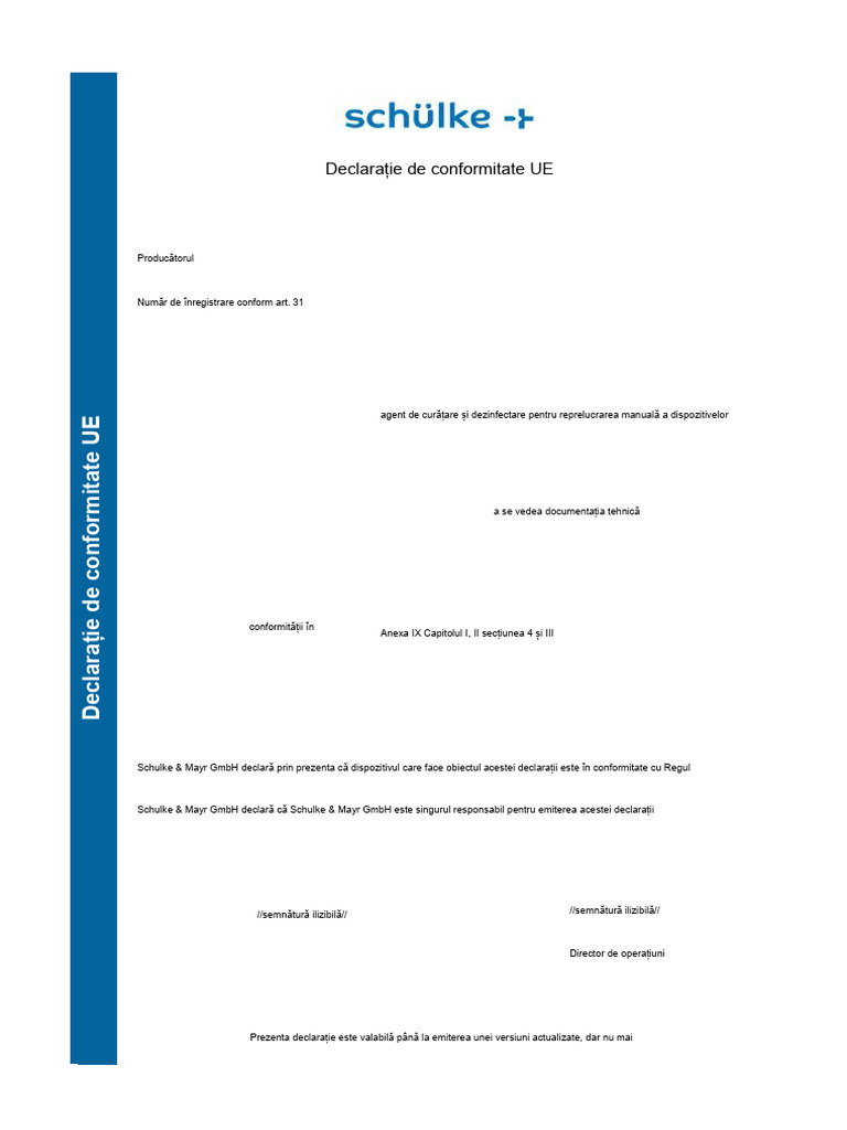 Traducere Autorizata - DoC MDR Gigasept-AF-Forte V01 2028-05 | PDF