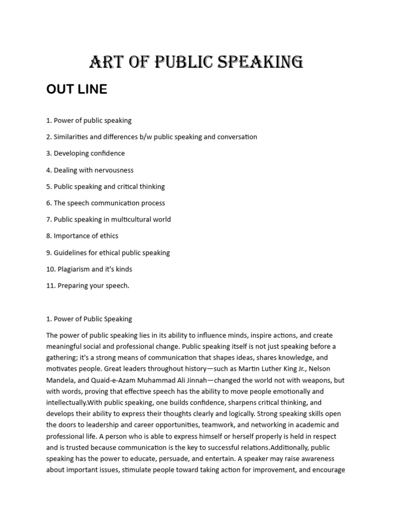 Mastering Public Speaking Skills | PDF | Plagiarism | Public Speaking