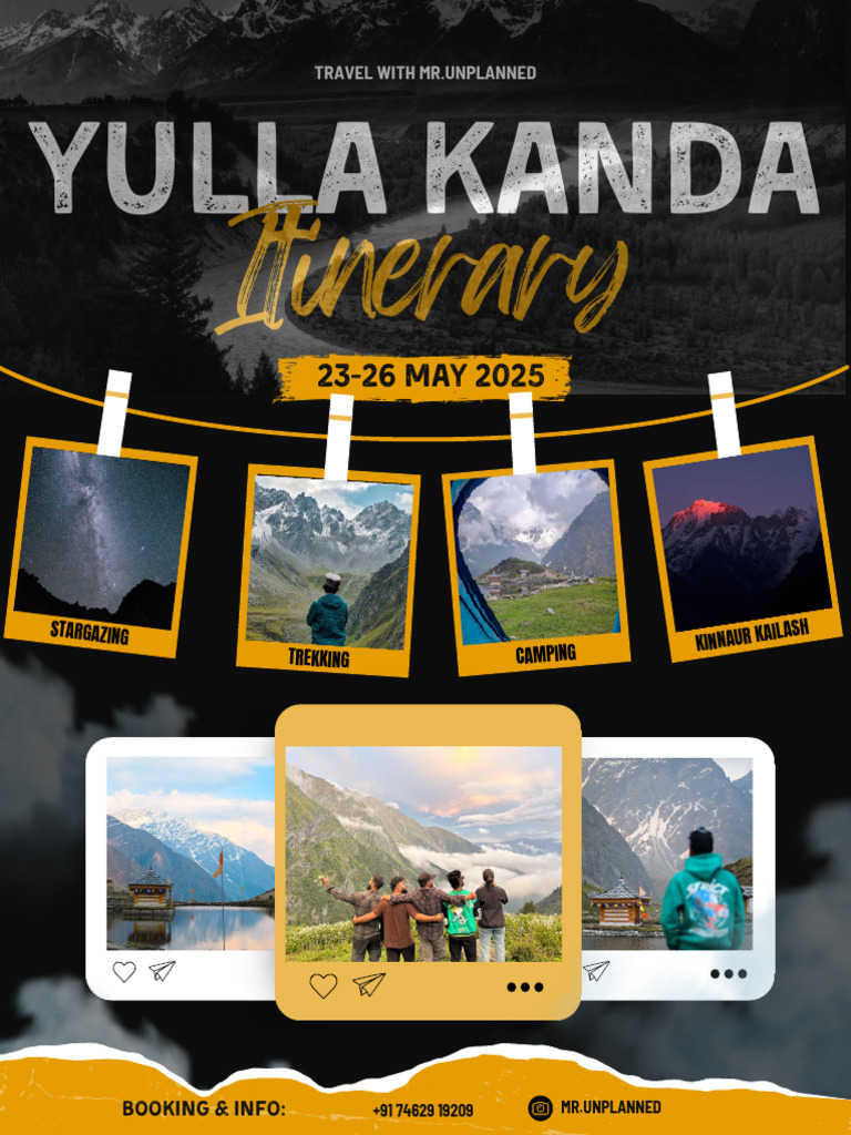 Yulla Kanda Trekking Itinerary 2025 | PDF | Transport