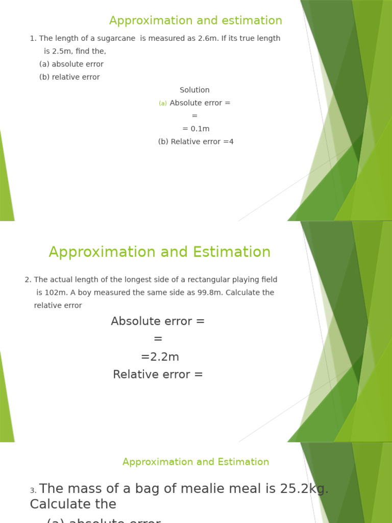 Errors in Measurement: Calculation Guide | PDF