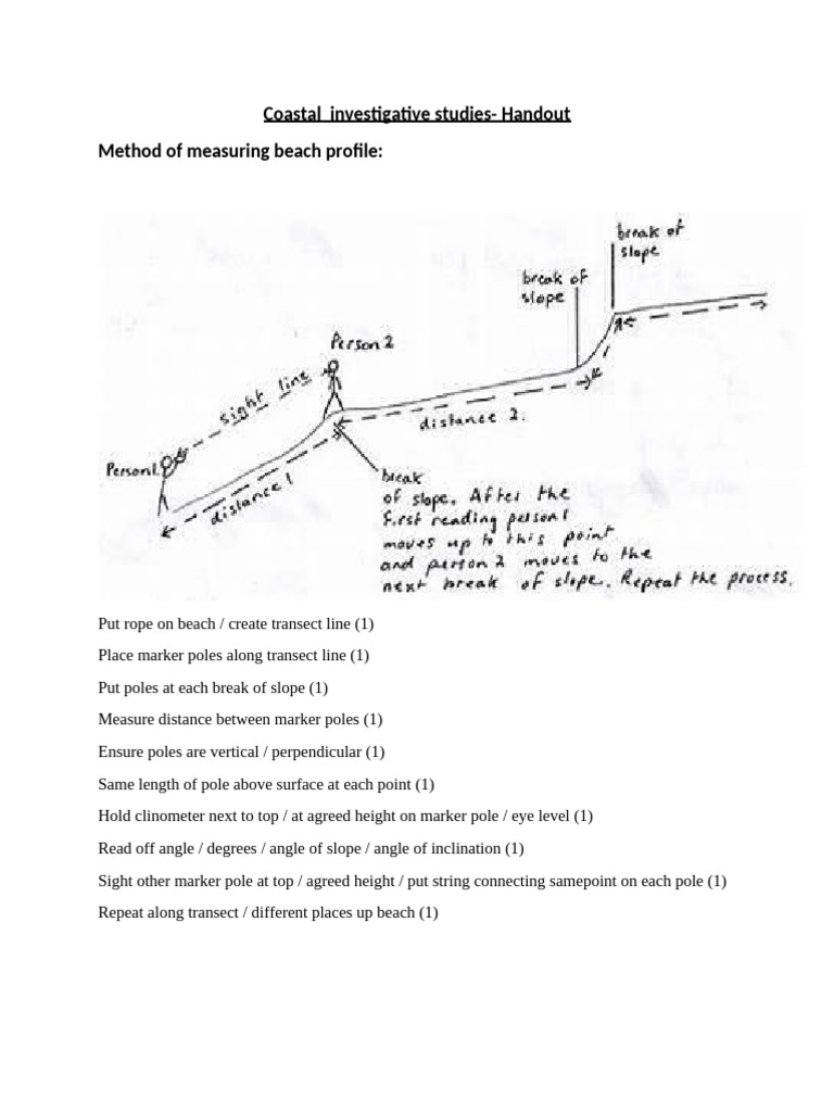 Coastal Beach Profile Measurement Guide | PDF | Beach | Waves