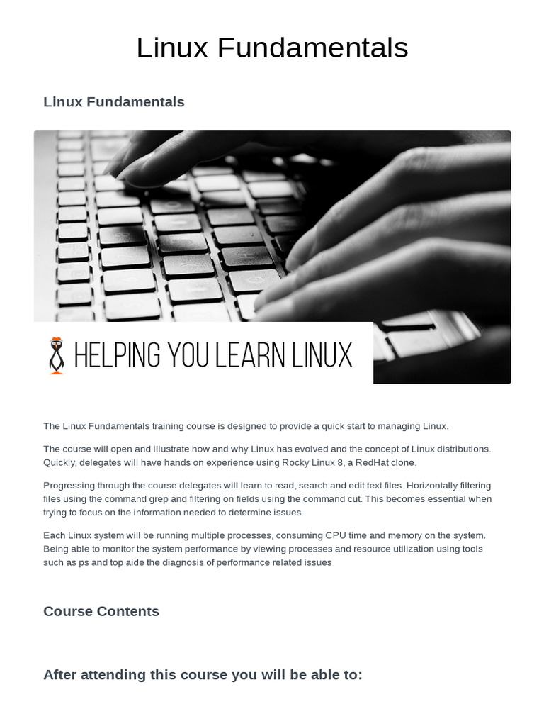 Linux Fundamentals Training Course | PDF | Computer File | Secure Shell
