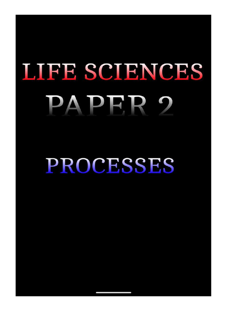 Life Sciences p2 Processes Revision | PDF