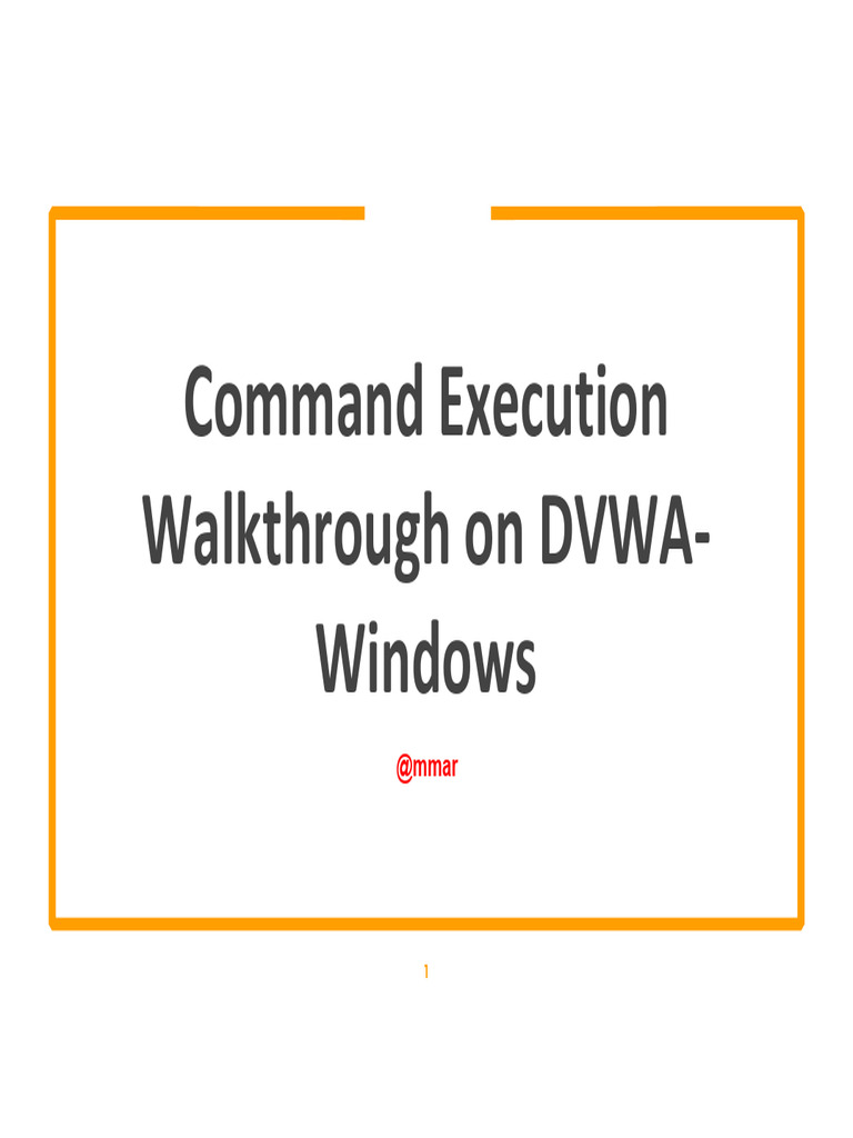 Windows Command Execution Guide | PDF