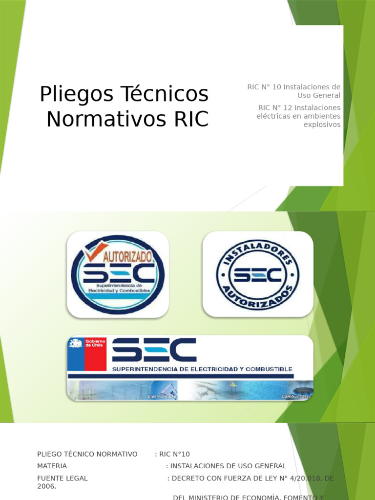 Normativas RIC para Instalaciones Eléctricas | PDF | Regulación ...