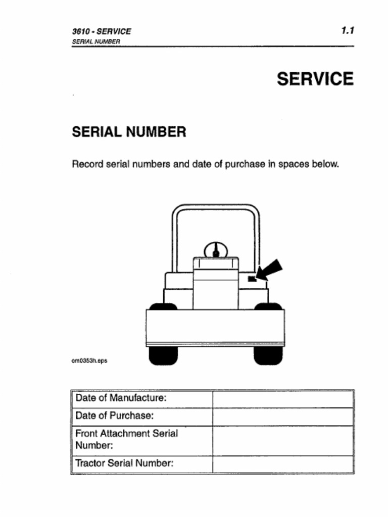 3610 Operator's Manual (ID0238863 - 02 - SVC) | PDF