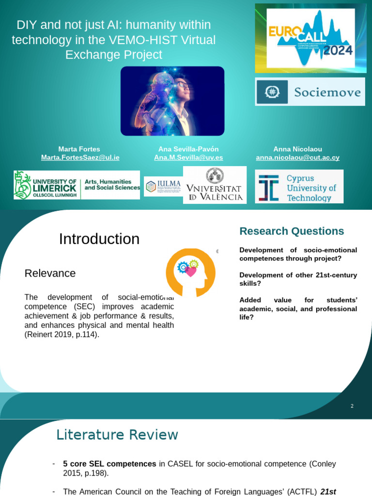 Enhancing Socio-Emotional Skills in VEMO-HIST | PDF | Artificial ...