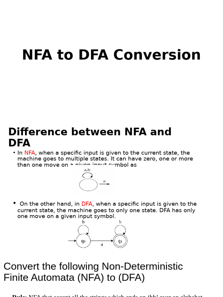 NFA to DFA Conversion Guide | PDF