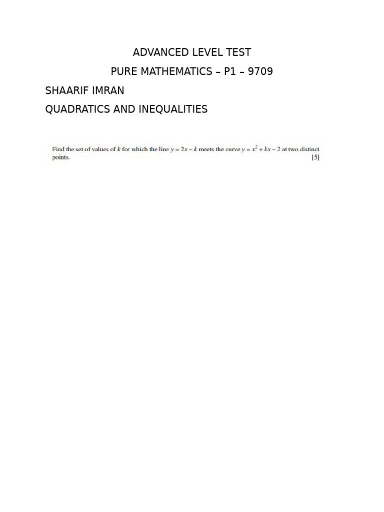 Advanced Level Test | PDF