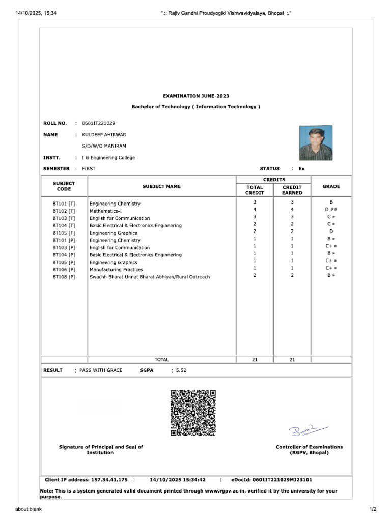 1st Sem | PDF