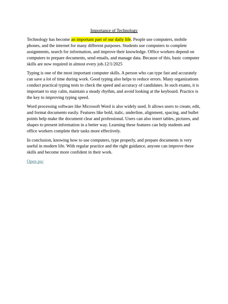 Word Settig | PDF
