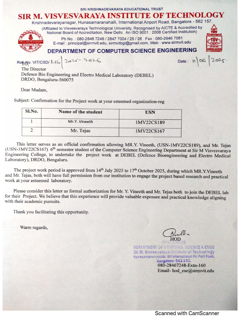 Confirmation Letter | PDF