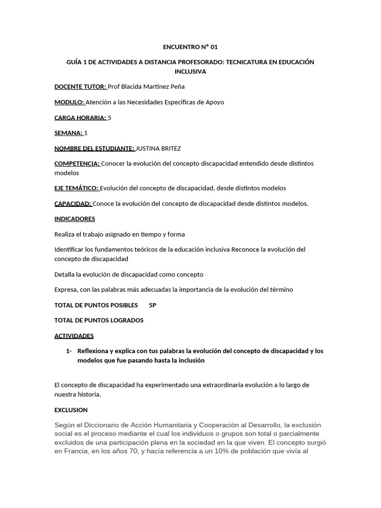 Evolución del Concepto de Discapacidad | PDF | Invalidez | Exclusión social