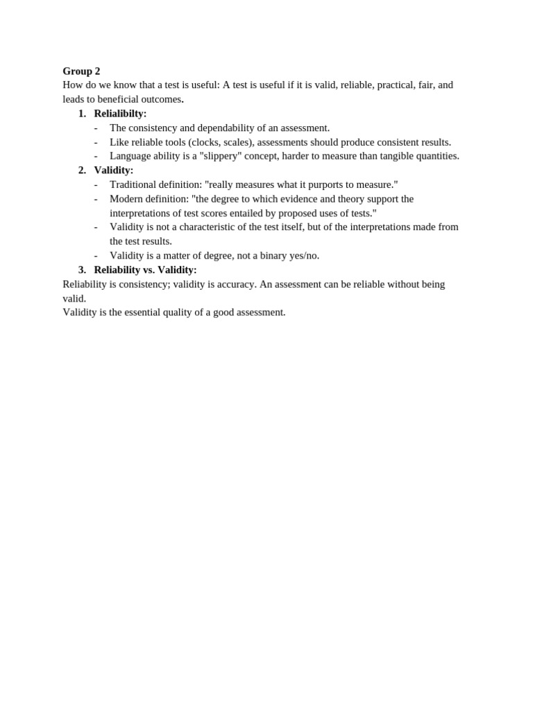 Understanding Test Validity and Reliability | PDF