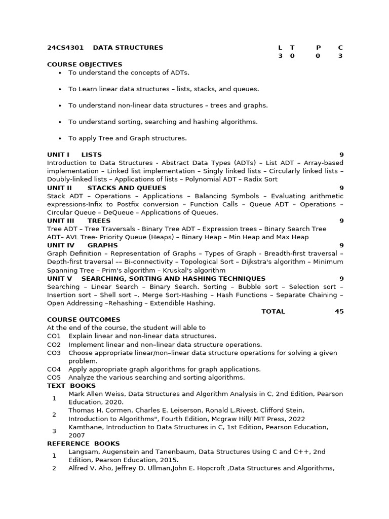 Syllabus CSE SEM 3 | PDF | Method (Computer Programming) | Java Script