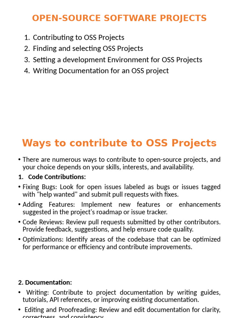Guide to Contributing to OSS Projects | PDF | Integrated Development ...