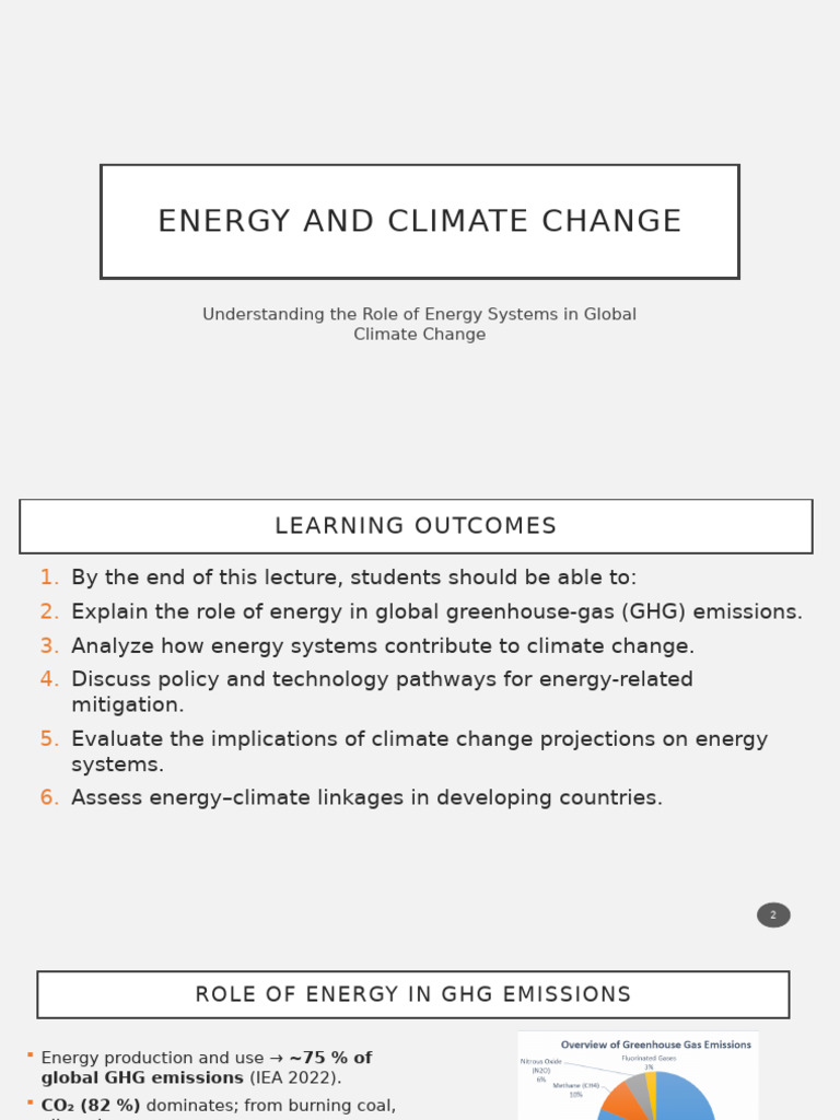 Energy's Impact on Climate Change Solutions | PDF | Renewable Energy ...