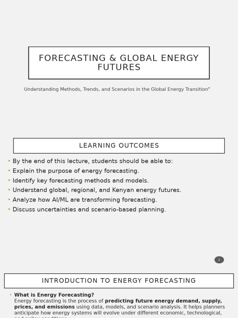 Energy Forecasting Methods & Trends | PDF | Forecasting | Climate ...