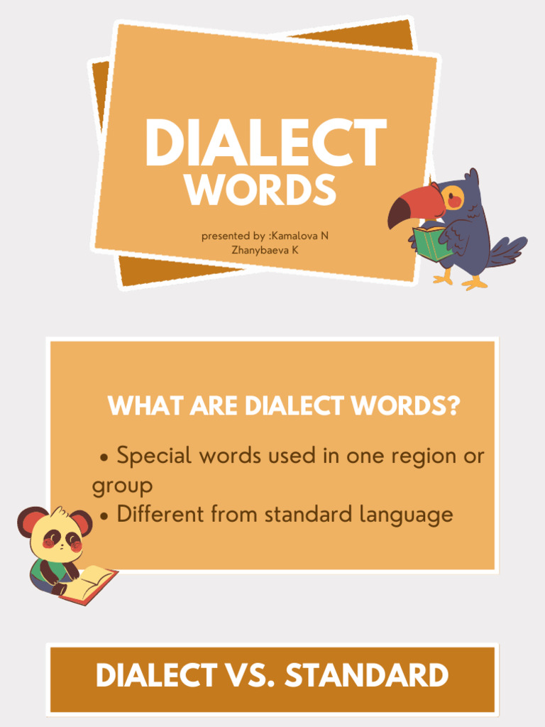 Dialect Words | PDF