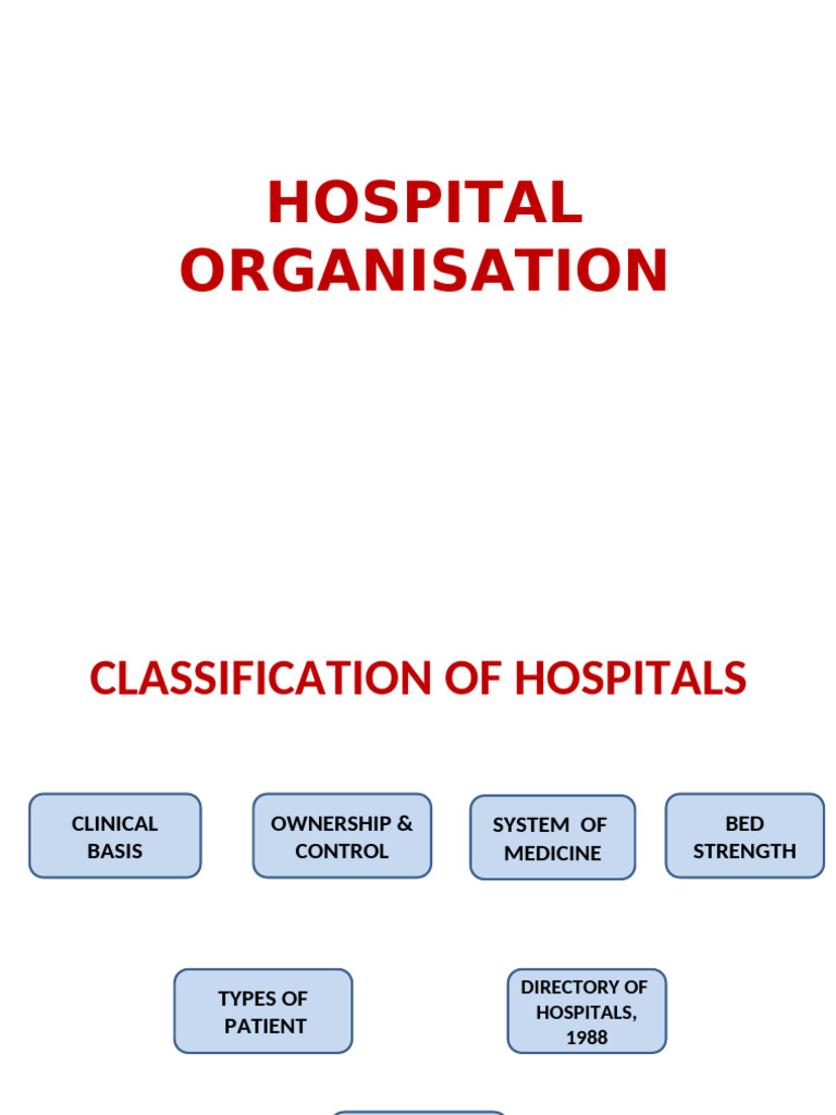Hospital Classification and Management Overview | PDF | Hospital ...