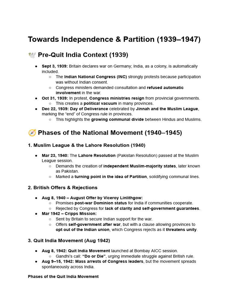 History 2025-26 | PDF | Partition Of India | Indian National Congress