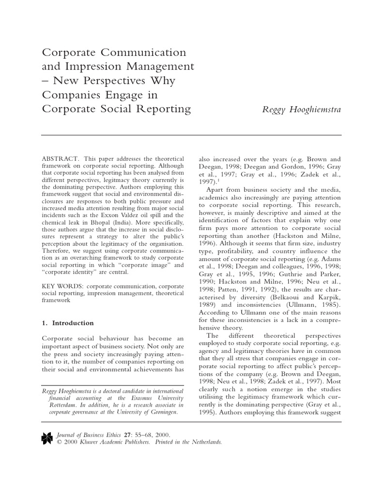 Corporate Communication 9635 | PDF | Reputation | Communication
