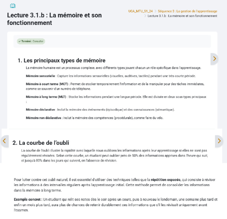 La Mémoire Et Son Fonctionement | PDF