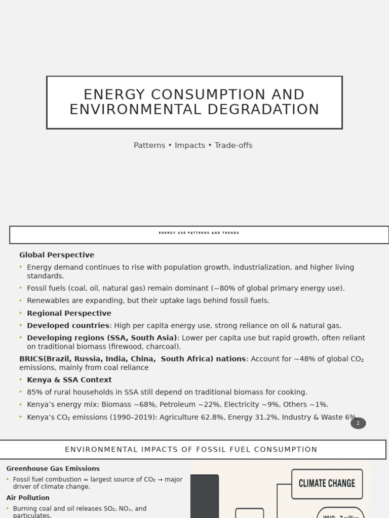 Energy Consumption and Environmental Impact | PDF | Fossil Fuels | Coal