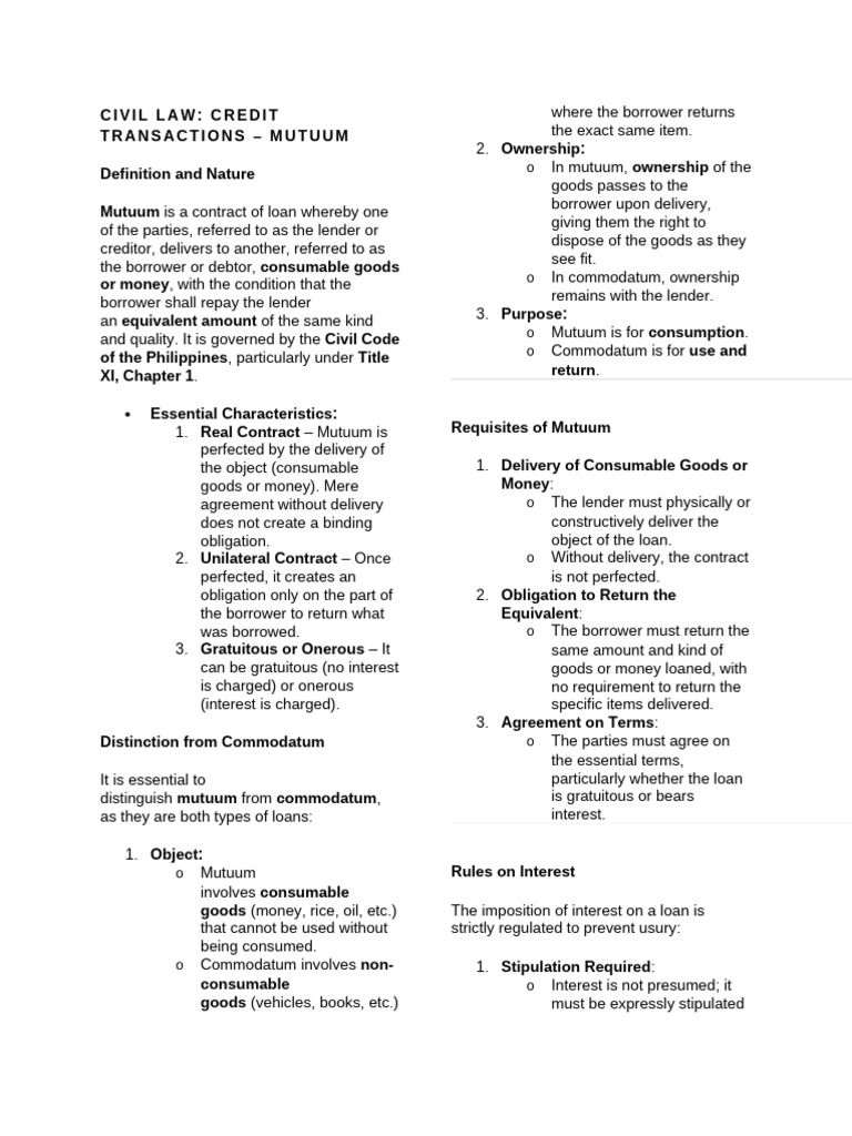 Civil Law | PDF | Credit Card | Loans