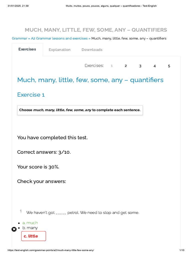Understanding English Quantifiers | PDF | Plural | Quantity