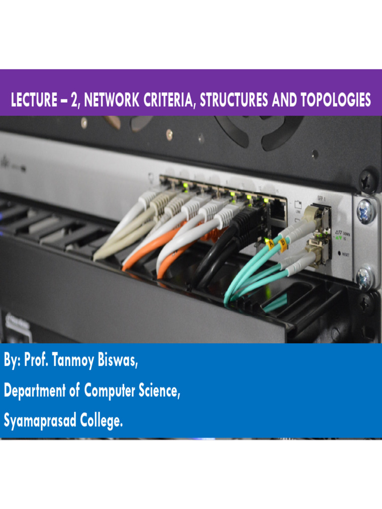 Lecture 2, Network Physical Topologies | PDF | Network Topology ...