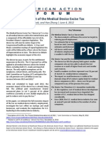 American Action Forum Report on ObamaCare Medical Device Tax