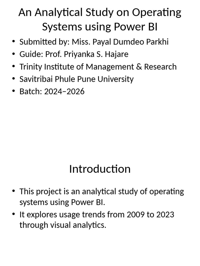 Analytical Study On Operating Systems | PDF