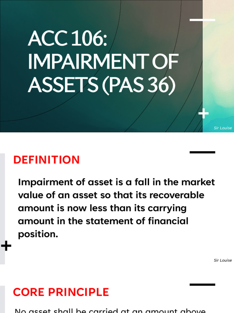 Impairment of Asset Discussion | PDF
