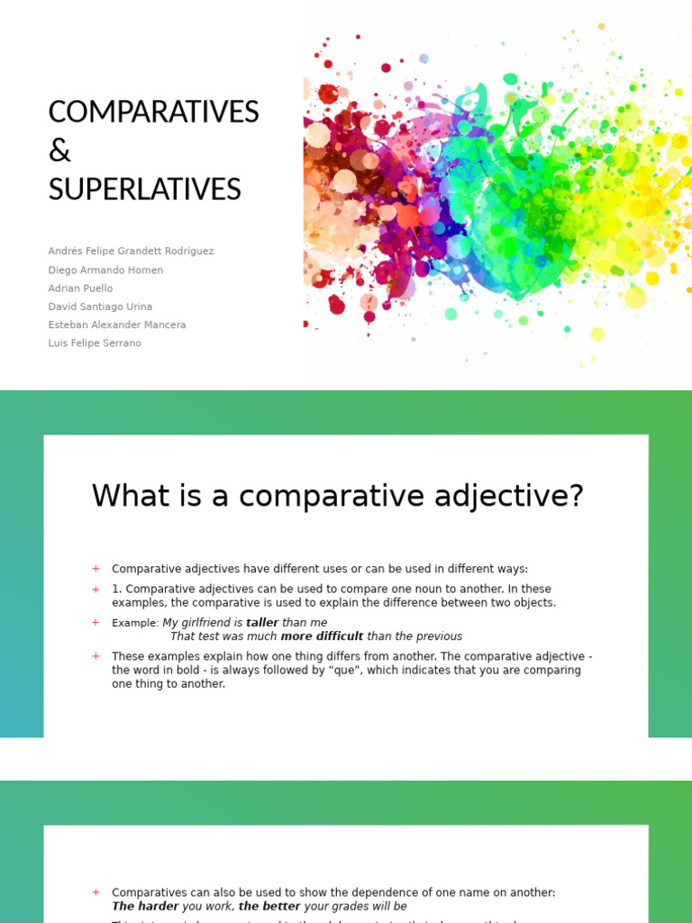 Understanding Comparatives and Superlatives | PDF | Adjective | Ships