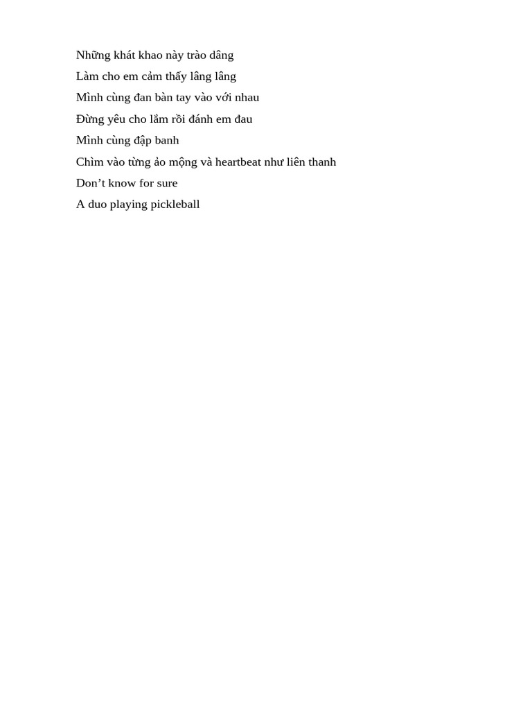 Pickleball (Open Verse) | PDF