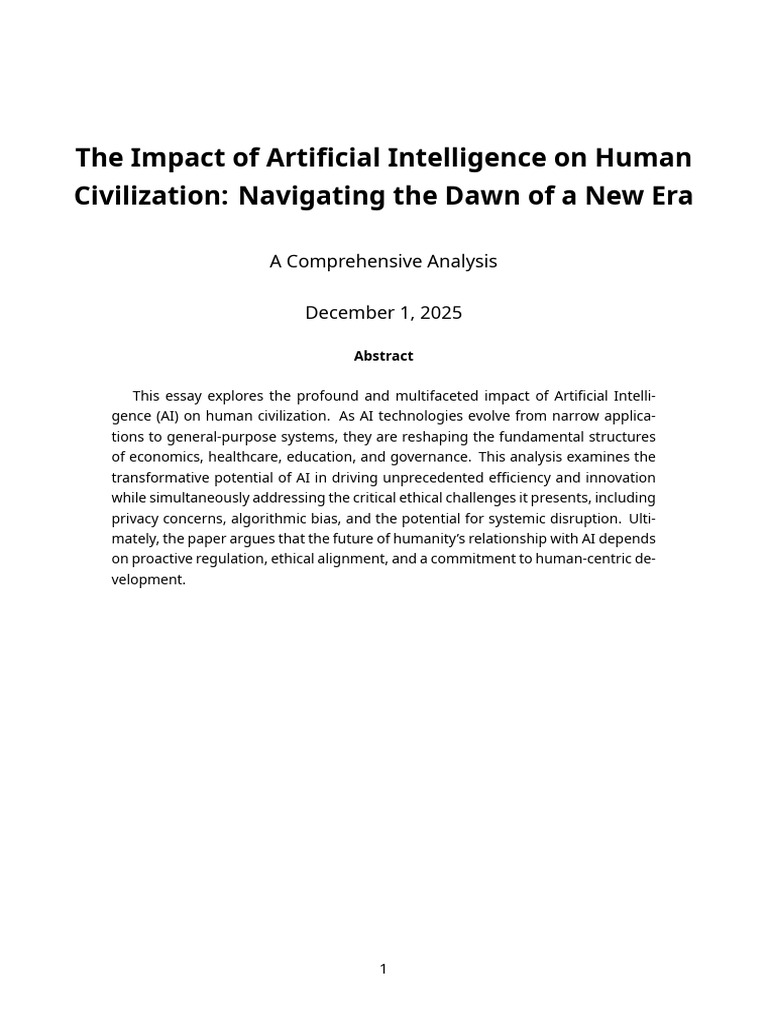 AI's Transformative Impact on Society | PDF | Artificial Intelligence ...