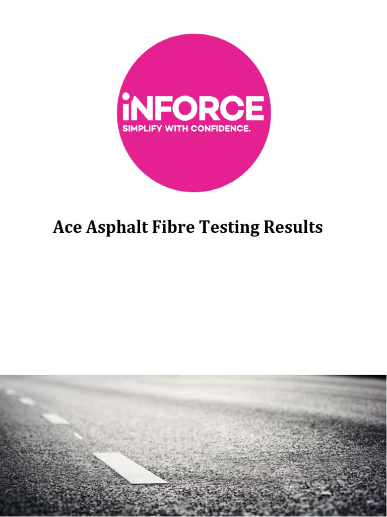 ACE XP Polymer Fiber Asphalt Testing Results | PDF | Fracture | Young's ...