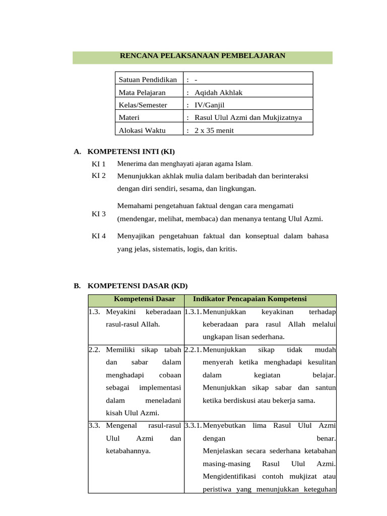 RPP Microteaching Kel 3 | PDF