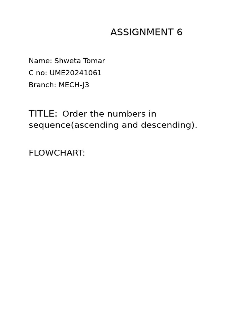 Number Sorting Algorithm in C | PDF