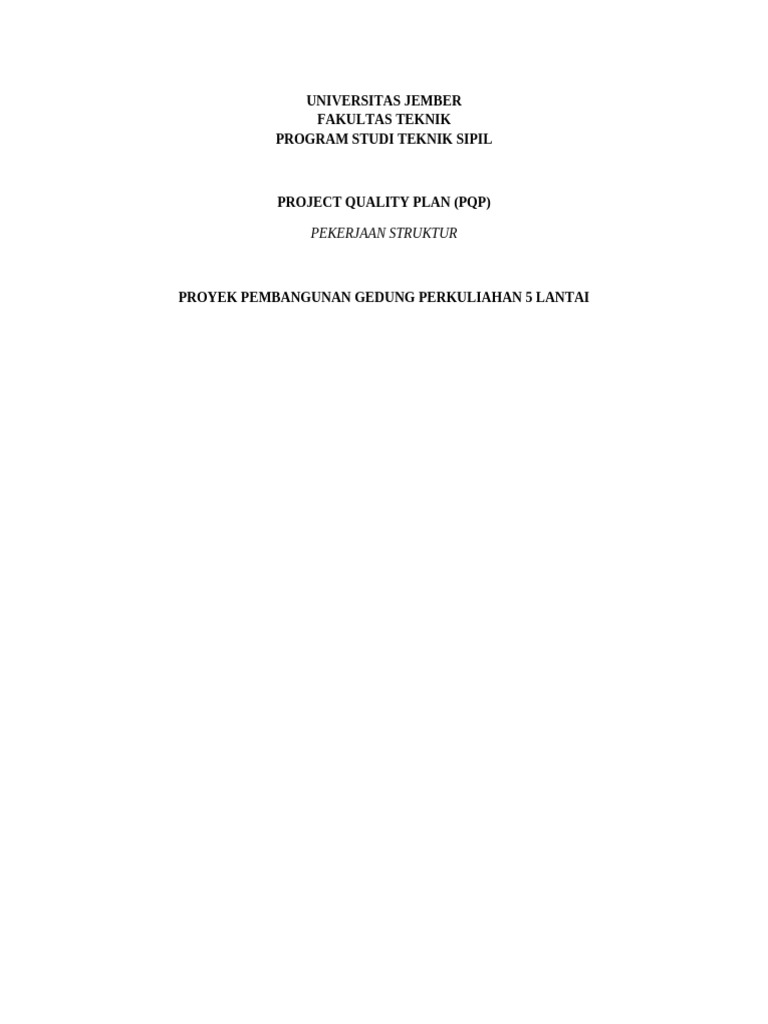PQP Struktur Template | PDF