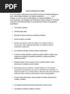 Acta de Entrega de Inmueble