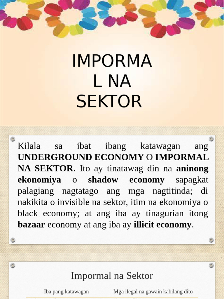 Impormal Na Sektor | PDF