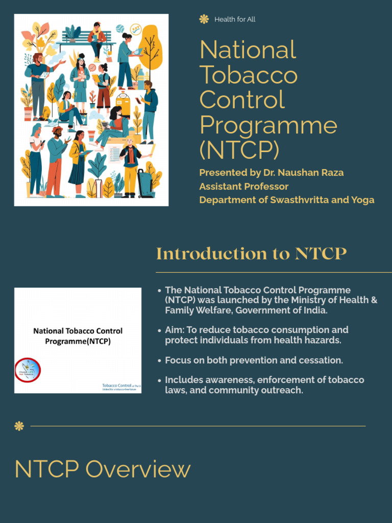 national tobacco control programme The and State Program: Overview of the Centers for Disease Control and Prevention's Efforts to Address Commercial Tobacco Use National Tobacco Control Programme Overview